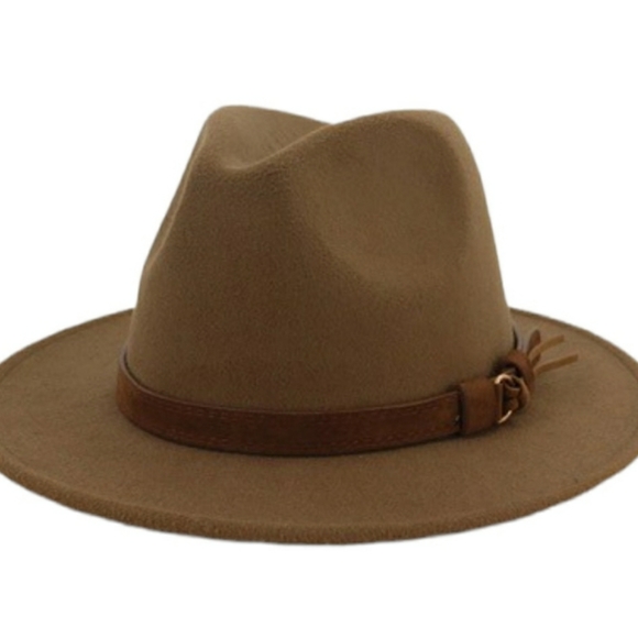 Felt Fedora Panama Hat Camel New - Picture 1 of 6